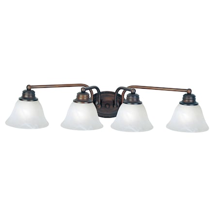 Maxim Lighting Malaga 4-Light 29" Wide Oil Rubbed Bronze Vanity Light 2689MROI
